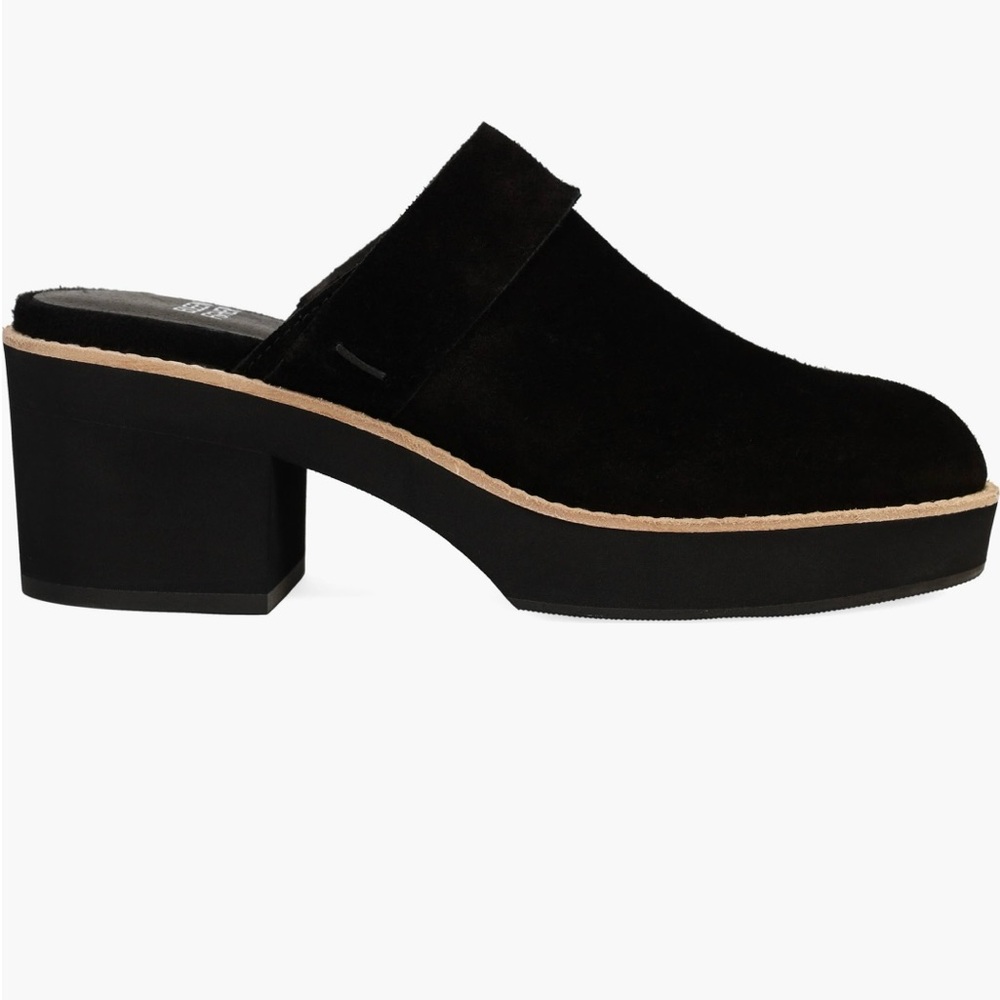 Eileen Fisher Black Suede Clog